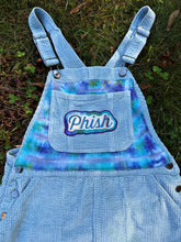 Load image into Gallery viewer, Tie Dye and Corduroy Phish Overall Jumper/Dress - One Size Small!