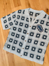 Load image into Gallery viewer, Blue Indian Crochet Widespread Panic Shirt -  ONE Men’s Size Medium and Large!