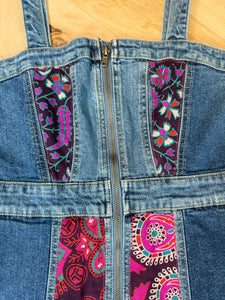 Grateful Tapestry Denim Full Zip Dress -Size Small, Large and XXL left