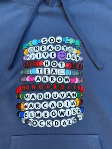Goose Friendship Bracelet Storm Blue Hoodie - Unisex Small>2XL