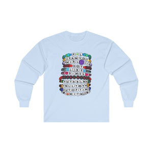 Pretty Lights Kandi/Swiftie Friendship Bracelets Unisex Ultra Cotton Long Sleeve Tee (Various Colors)