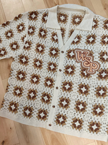 Widespread Panic 70’s Crochet Style Party Shirt - ONE Men’s XL left