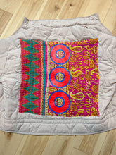 Load image into Gallery viewer, Quilted Oatmeal Phish Kantha Quilt Jacket - ONE Size M/L left!
