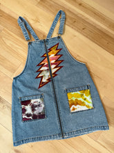 Load image into Gallery viewer, Dancin’ in the Streets Grateful Tie Dye and Denim Zip Dress - Size Large