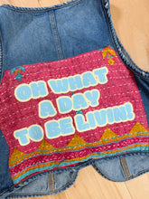 Load image into Gallery viewer, Goose Kantha and Denim Empress Vest - Fits a Size S or M