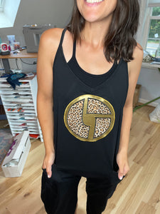 Custom Disco Biscuits Leopard and Disco Gold Jumper - Size Medium!