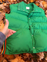 Load image into Gallery viewer, Retro Fuzzy Rainbow Striped Billy Strings Portrait Puffer Vest
