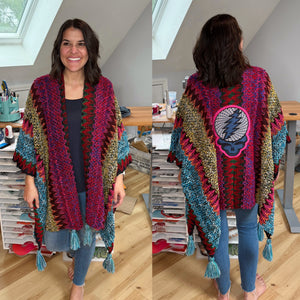 Steal Your Magenta Crochet Kimono/Ruana - One Size Fits All (TWO LEFT!)
