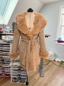 Steal Your Penny Lane Faux Suede and Fur Trim Grateful Coat - Size S>L