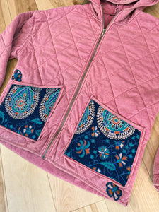 Grateful Dusty Rose Mexicali Quilted Jacket - Fits a Ladies size Med/Lrg