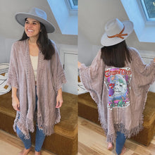 Load image into Gallery viewer, Terrapin Moon Grateful Fringy Sweater Kimono - One Size Fits ALL (Only ONE Left!)