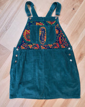 Load image into Gallery viewer, Phish Tapestry Jade Corduroy Overall Dress - Size Medium