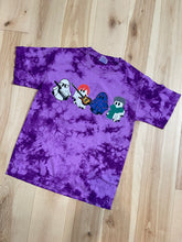 Load image into Gallery viewer, ADULT and YOUTH Purple Tie Dye Phish Ghost Cuties Tee - Adult S&gt;2XL and One YOUTH Medium left!