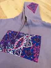 Load image into Gallery viewer, Grateful Purple Ellies Tapestry Hoodie - Ladies size M, L or XL