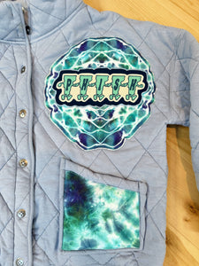 Phish From VT Blue Quilted Tapestry Jacket - One Size L/XL!