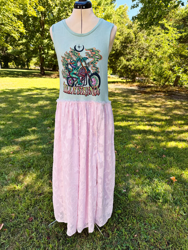 Billy Strings Moto Alien Jacquard Lace Floral Gown - Size M or L