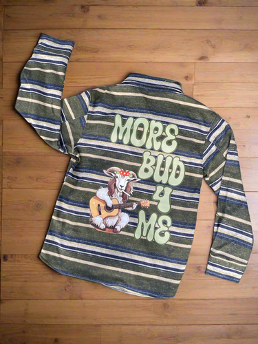 Suuuuper Soft Striped MoreBud4Me Billy Strings Flannel  - Men’s Medium and Large left!