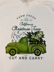 California Christmas Trees Cannabis Long Sleeve Grateful Shirt - Size M, L and XL