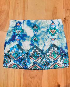 Tie Dye and Aztec Sequin STS9 Mini Party Skirt - ONE Size Small (4/6) LEFT!