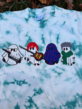 Load image into Gallery viewer, YOUTH Teal Tie Dye Phish Ghost Cuties Tee -  YOUTH XS&gt;XL left