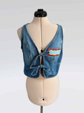 Load image into Gallery viewer, Goose Kantha and Denim Empress Vest - Fits a Size S or M