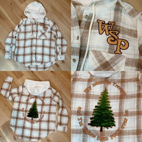 The Waker Widespread Panic LADIES Hooded Flannel - LADIES Size XXL left!