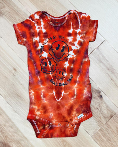 Nothing Left To Do But Smile Smile Smile Tie Dye Grateful Dead Onesie - Size 24 Months