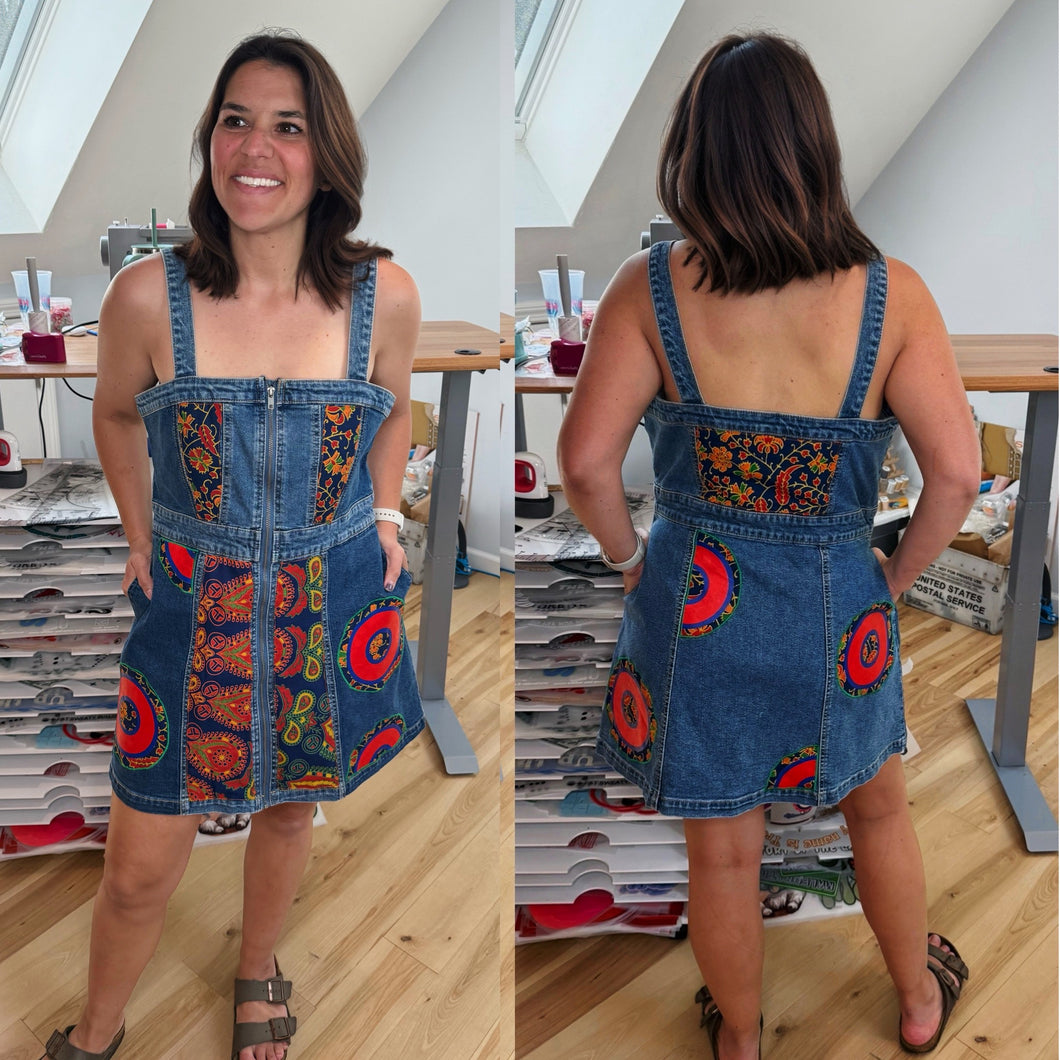 Phish Green Mandala Tapestry Denim Full Zip Dress -ONE Size Large left!