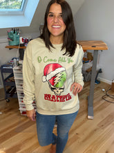 Load image into Gallery viewer, O Come All ‘Ye Grateful Santa Stealie Crewneck - Size S&gt;2XL