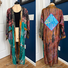 Load image into Gallery viewer, Diamond Tie Dye Silk Phish Kimono - Size Sm&gt;L/XL