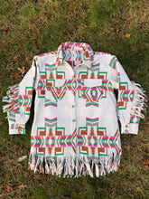 Load image into Gallery viewer, Grateful Fringy Southwest Stealie Jacket Shirt - Size S/M, M/L and L/XL