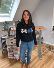 Load image into Gallery viewer, Phish Ghost Cuties Black Cropped Hoodie - One in each Size S,M, L and XL