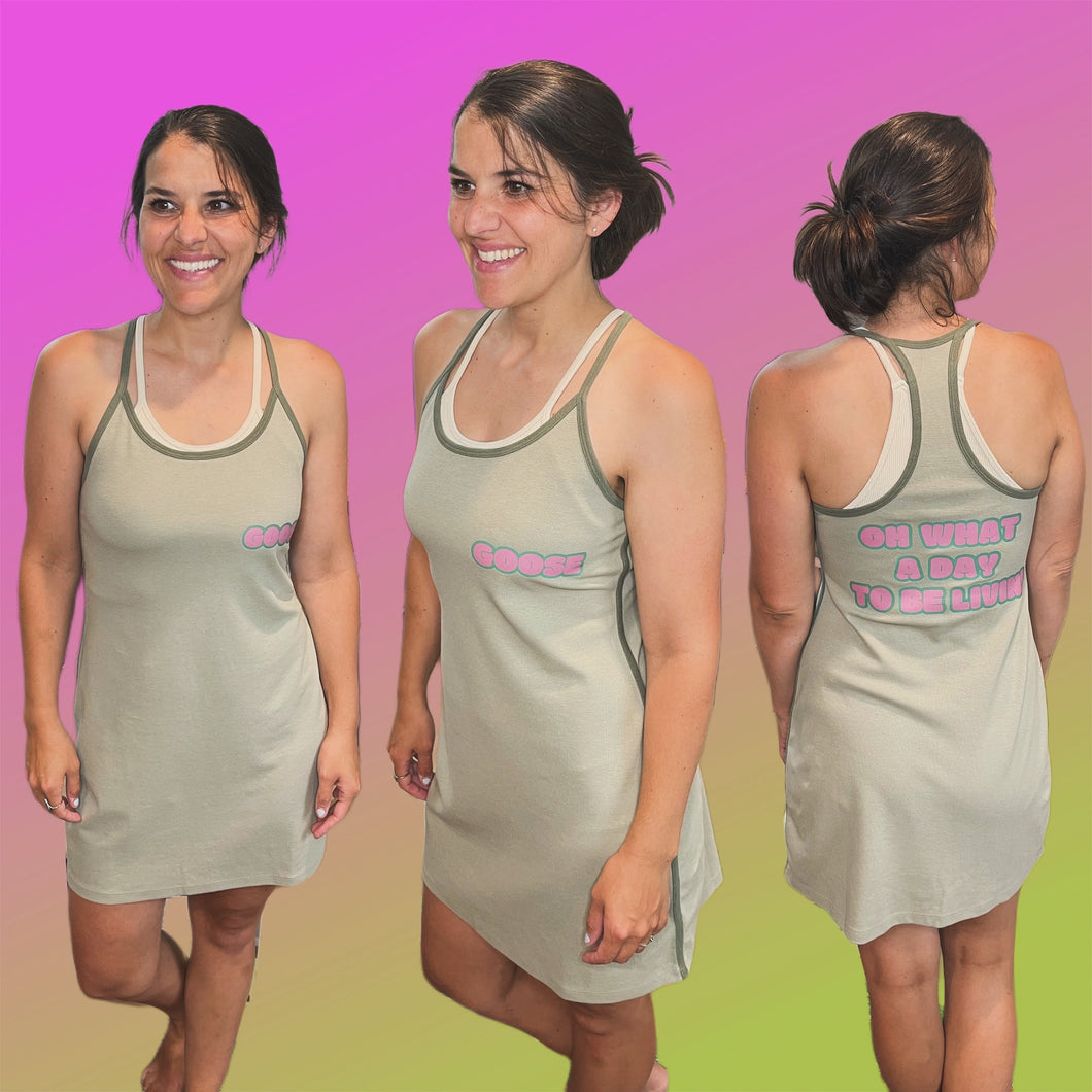 Sporty Green Empress of Organos Goose Dress - ONE Size Medium!