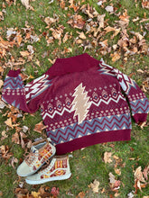 Load image into Gallery viewer, Plus Size Full Zip Grateful Aztec Scarlet Sweater Jacket - Size XXL, 1X and 2X!