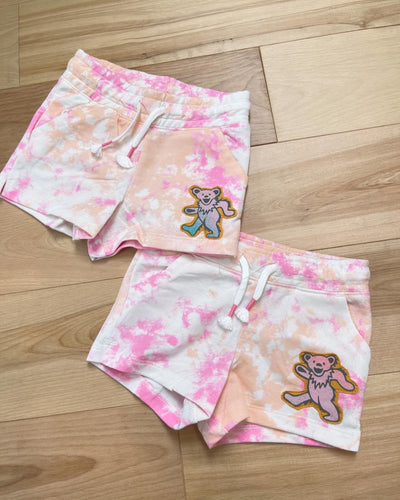 Little Tie Dye Dancing Bear Shorts - Size 18M and 2T