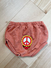 Load image into Gallery viewer, Grateful Floral Peace Stealie Rust Shorts - Size 6/9 or 12 Months