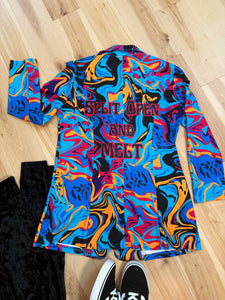 Split Open and Melt YEMSG Psychedelic Phish Blazer - One Size Small through XL Left!