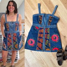Load image into Gallery viewer, Phish Green Mandala Tapestry Denim Full Zip Dress -ONE Size Large left!