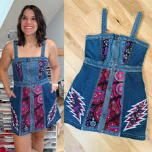 Load image into Gallery viewer, Grateful Tapestry Denim Full Zip Dress -Size Small, Large and XXL left
