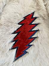 Load image into Gallery viewer, Blue and Red Grateful Dead Faux Fur and Velvet Jacket - One in Each Size Small&gt;XL