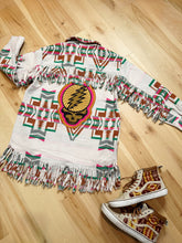 Load image into Gallery viewer, Grateful Fringy Southwest Stealie Jacket Shirt - Size S/M, M/L and L/XL