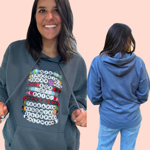 Grateful Dead Friendship Bracelet Storm Blue Hoodie - Unisex Small>2XL