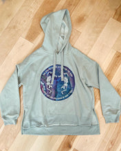 Load image into Gallery viewer, Sage Green and Tie Dye Rock n Roll Phish Hoodie - Size M left!