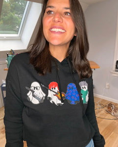 Phish Ghost Cuties Black Cropped Hoodie - One in each Size S,M, L and XL