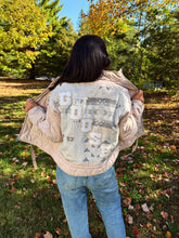Load image into Gallery viewer, Goose Fall Tour Quilted Oatmeal Pendleton Inspired Jacket - ONE Size Medium!