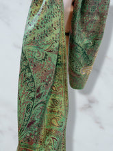 Load image into Gallery viewer, Sparkly Green STS9 Paisley Pashmina