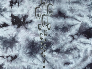 Just the Bubbles Stealth Black on Black Tie Dye Phish Tee - Size XL