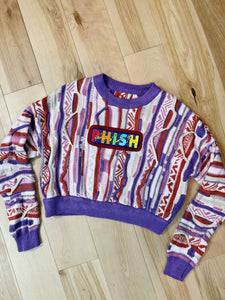 Phish in Space Springtime Coogi Inspired Cropped Sweater - Size Small