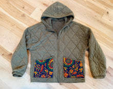 Load image into Gallery viewer, Grateful Green Mexicali Quilted Jacket - Fits a Ladies size Sm/Med or Med/Lrg (ships 11/16)