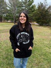 Load image into Gallery viewer, Cats Down Under The Stars Grateful Black Hoodie - One in each size made!